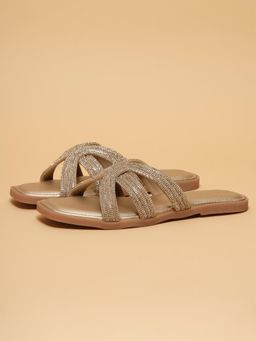 ERIDANI - Seher Gold Slip-On Flats