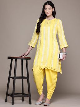 Aarke Ritu Kumar - Yellow Aaliyah Kurta with Dhoti Pant (Set of 2)