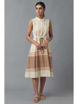 WISHFUL by W - Beige Stripes Dress
