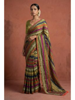 Huts and Looms - Multi-Color Tassels Palla Handwoven Cotton Saree