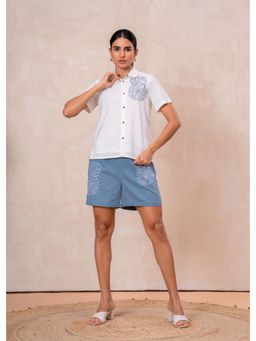 Zolo Label - Blue Classic Monochrome Floral Co-Ord Set