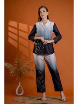 Zolo Label - Grey Ombre Embroidered Co-Ord Set