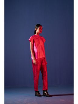 clos - Red Print Designed Co-Ord (Set of 2)