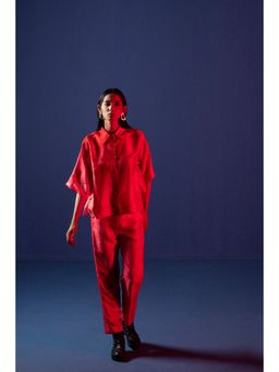 clos - Red Print Co-Ord (Set of 2)