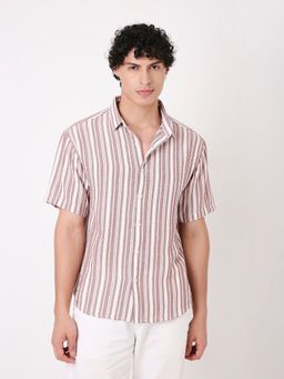 BLNK - Maroon Vertical Strip Shirt