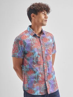 LOCOMOTIVE - Premium Men Multi-Color Printed Casual Shirt