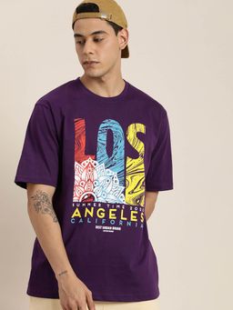 DILLINGER - Purple Graphic Oversized T-Shirt