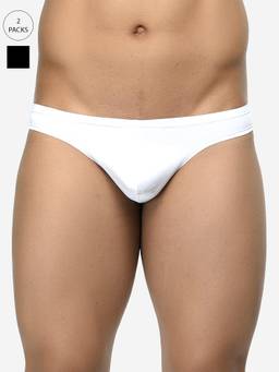 BASIICS by La Intimo - Multi-Color Men's Low Waist Semi Seamless Thong - (Pack of 2)