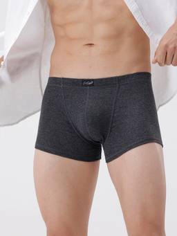 Crocodile - Charcoal Men Comfort Fit Pure Cotton Solid Trunk