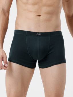 Crocodile - Green Men Comfort Fit Pure Cotton Solid Trunk