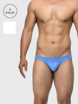 La Intimo - Multi-Color Men's Low Waist Semi Seamless Thong - (Pack of 2)