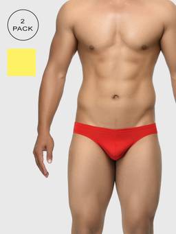 La Intimo - Multi-Color Men's Low Waist Semi Seamless Thong - (Pack of 2)