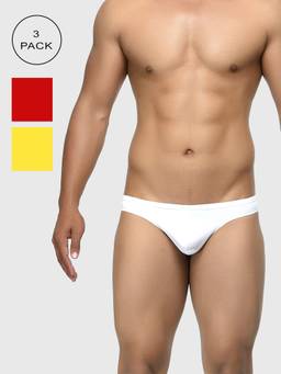La Intimo - Multi-Color Men's Low Waist Semi Seamless Thong - (Pack of 3)