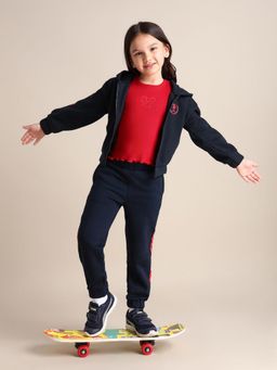 U.S. POLO ASSN. - Kids Graphic Blue Full Sleeves Hoodie