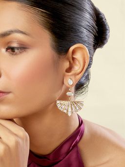 Isharya - White Renda Danglers