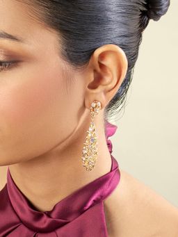 Isharya - White Spelch Long Drop Earrings