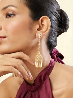 Isharya - White Calcada Statement Jhumkas