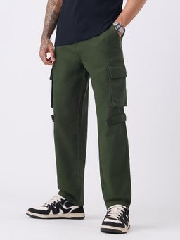 The Souled Store - Forest Green Men Cargo