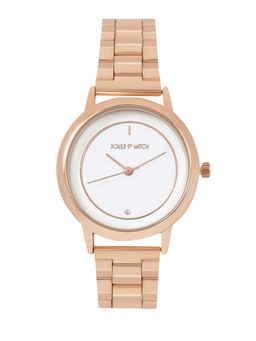 Joker and Witch - Joker & Witch Eclipse White Dial Rose Gold Metallic Link Strap Analog Womens Watch