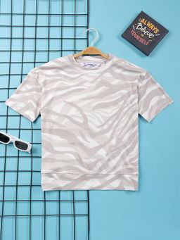 Jumping Joey - Boys Multi-Color Printed Half Sleeves Round Neck T-Shirt