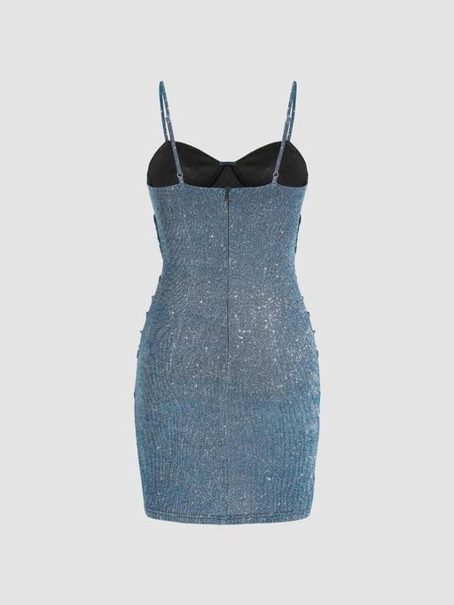 Buy Cider Blue Sweetheart Neckline Glitter Bodycon Dress Online Buy Cider Blue Sweetheart Neckline Glitter Bodycon Dress Online