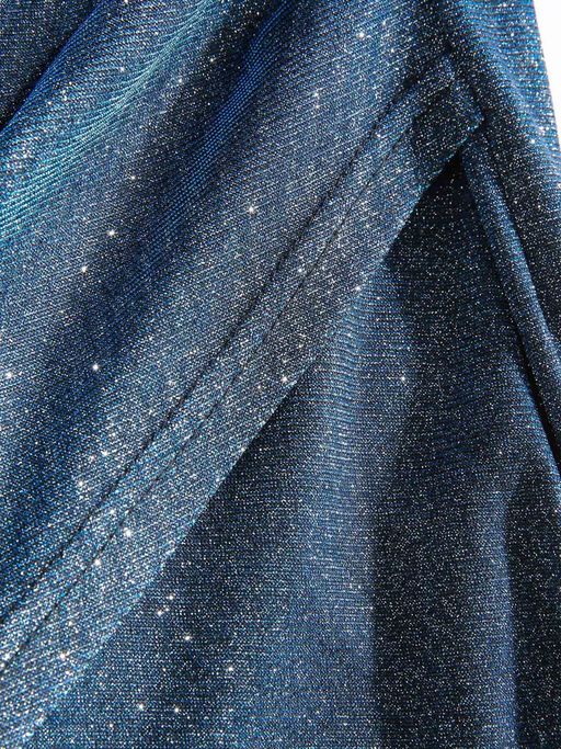 Buy Cider Blue Sweetheart Neckline Glitter Bodycon Dress Online