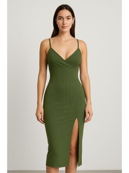 Cider - Split V-Neck Maxi Dress