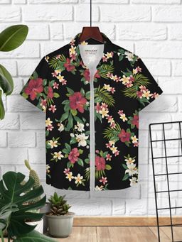 HELLCAT - Black Trendy Regular Fit Printed Causal Shirt for Boys