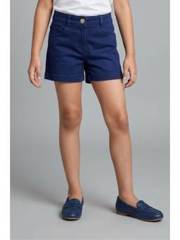 TINY GIRL - Blue Denim Solid/Plain Shorts