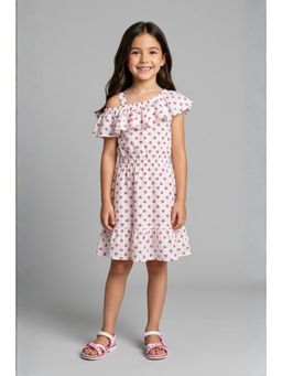 TINY GIRL - Pink Polyester Sleeveless Printed Dress