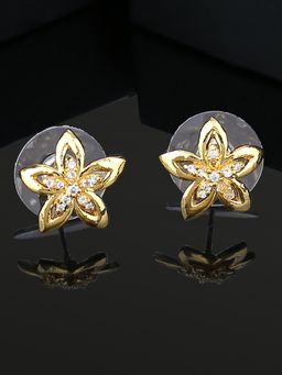 Estele - Flower Shaped Gold-Plated Stud Earrings for Women