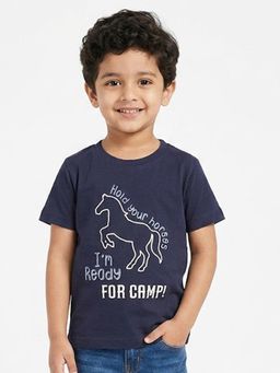 Nite Flite - Hold Your Horses Printed Kids Cotton T-Shirt
