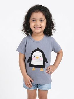 Nite Flite - Arctic Penguin Printed Kids Cotton T-Shirt