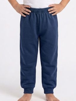 Nite Flite - Barcelona Navy Blue Printed Kids Cotton Joggers