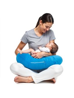 BAYBEE - Blue New Born Portable Breast Feeding Pillow (18-24 Months)