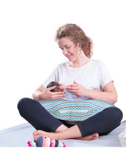 BAYBEE - Blue Feeding Or Nursing Pillow with Attached Belt (18-24 Months)