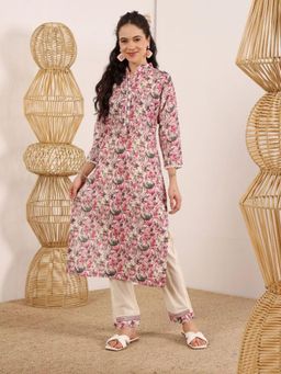 Lative Colours Of Fashion - Multi-Color Floral Regular Kurta with Pant