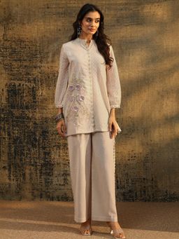 Libas - Off White Printed Straight Kurti with Pant