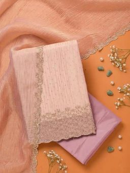 Koskii - Lavender Embellished/Sequined Unstitched Kurta & Bottom with Dupatta