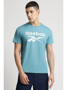 Reebok - Men Blue Solid T-Shirt