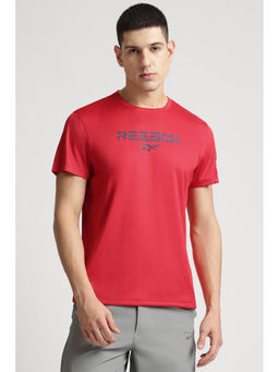 Reebok - Men Red Solid T-Shirt
