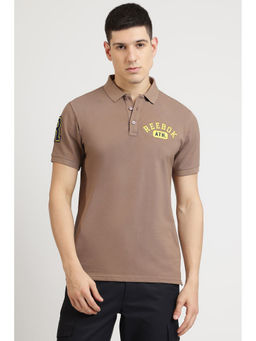 Reebok - Brown Solid Polo T-Shirt