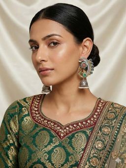 Designbox - Oxidised Peacock Jhumka