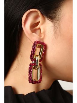 MINJI AND CO. - Gold Tone Luxe Twin Drop With Elegant Design