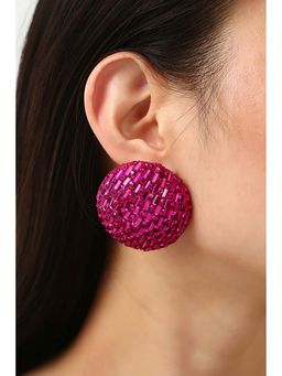 MINJI AND CO. - Gold Tone Berry Bling Earrings With Elegant Design