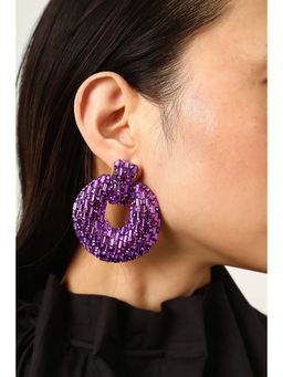 MINJI AND CO. - Gold Tone Opulent Orbit Earrings With Elegant Design