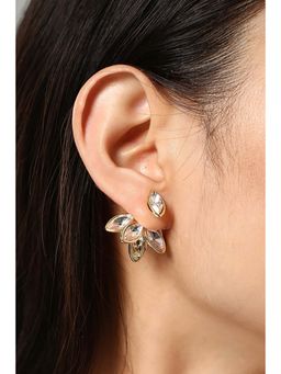 MINJI AND CO. - Gold Tone Opaline Earrings With Elegant Design