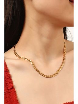 MINJI AND CO. - Gold Tone Fashion Chain With Refined Link Pattern
