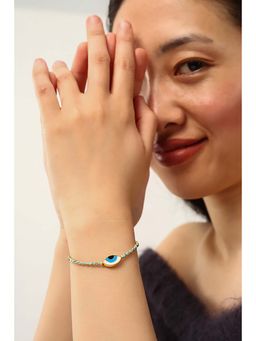 MINJI AND CO. - Gold Plated Infinity Nazar Shield Bracelet With Elegant Finish