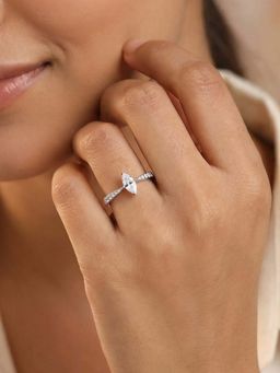 Ornate Jewels - 925 Silver Marquise American Diamond Radiant Tear Ring